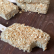 Frozen Custard Banana Pudding Cake Pop on table with bite taken out of it